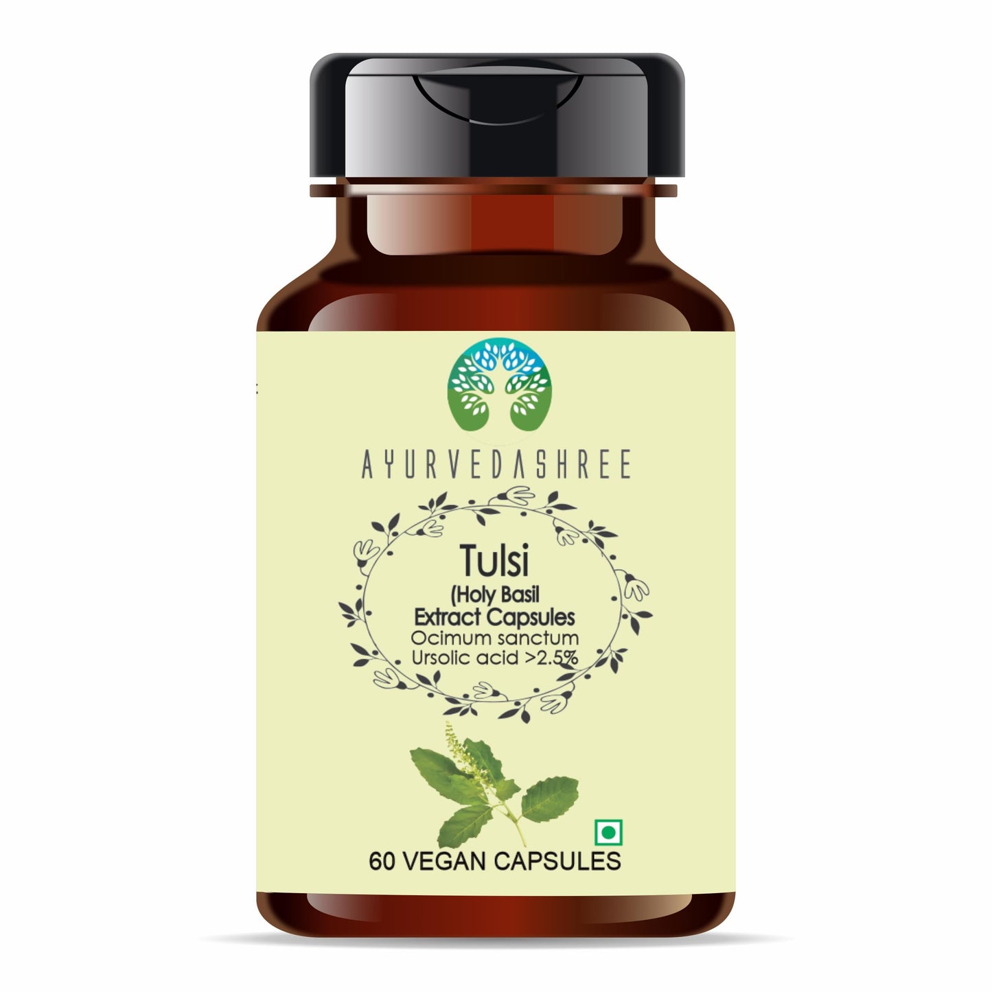 AYURVEDASHREE Tulsi Extract 500mg Capsule, 60 Count