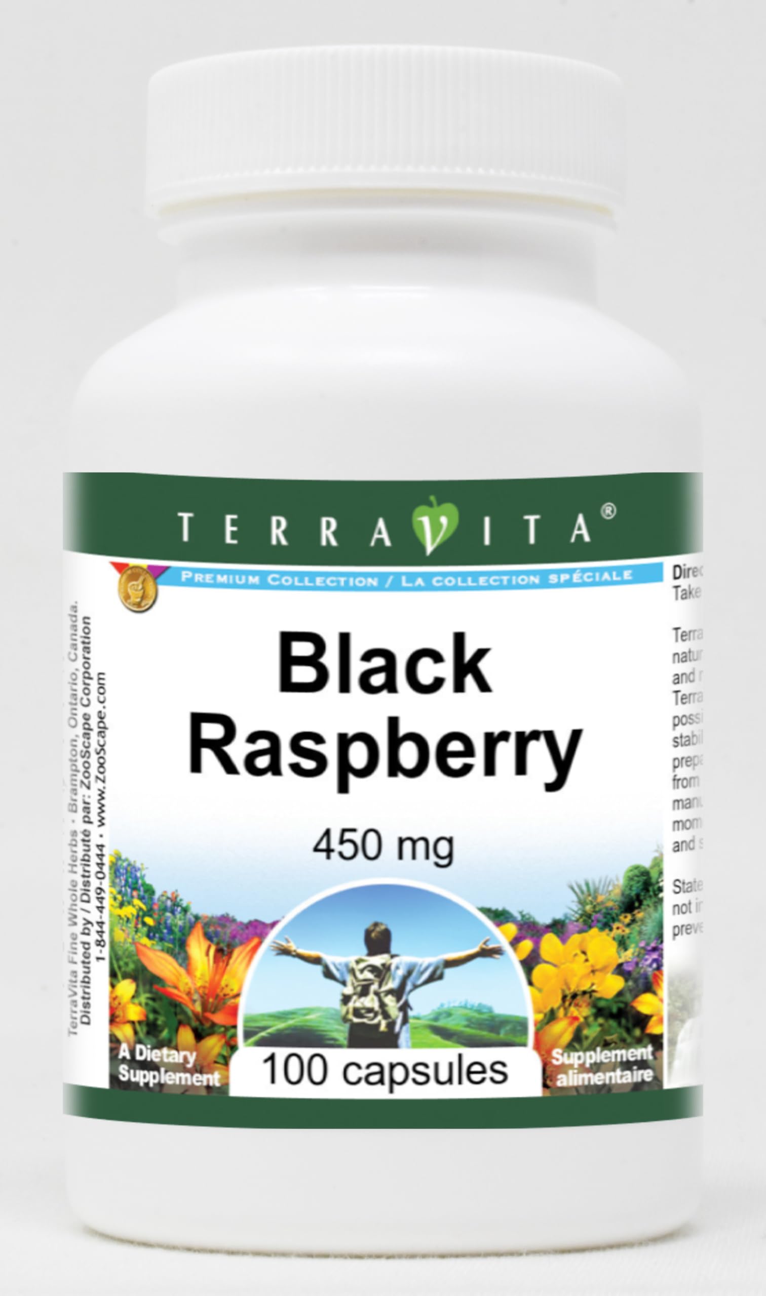 Terravita Black Raspberry 450 mg Capsules, 300 Count