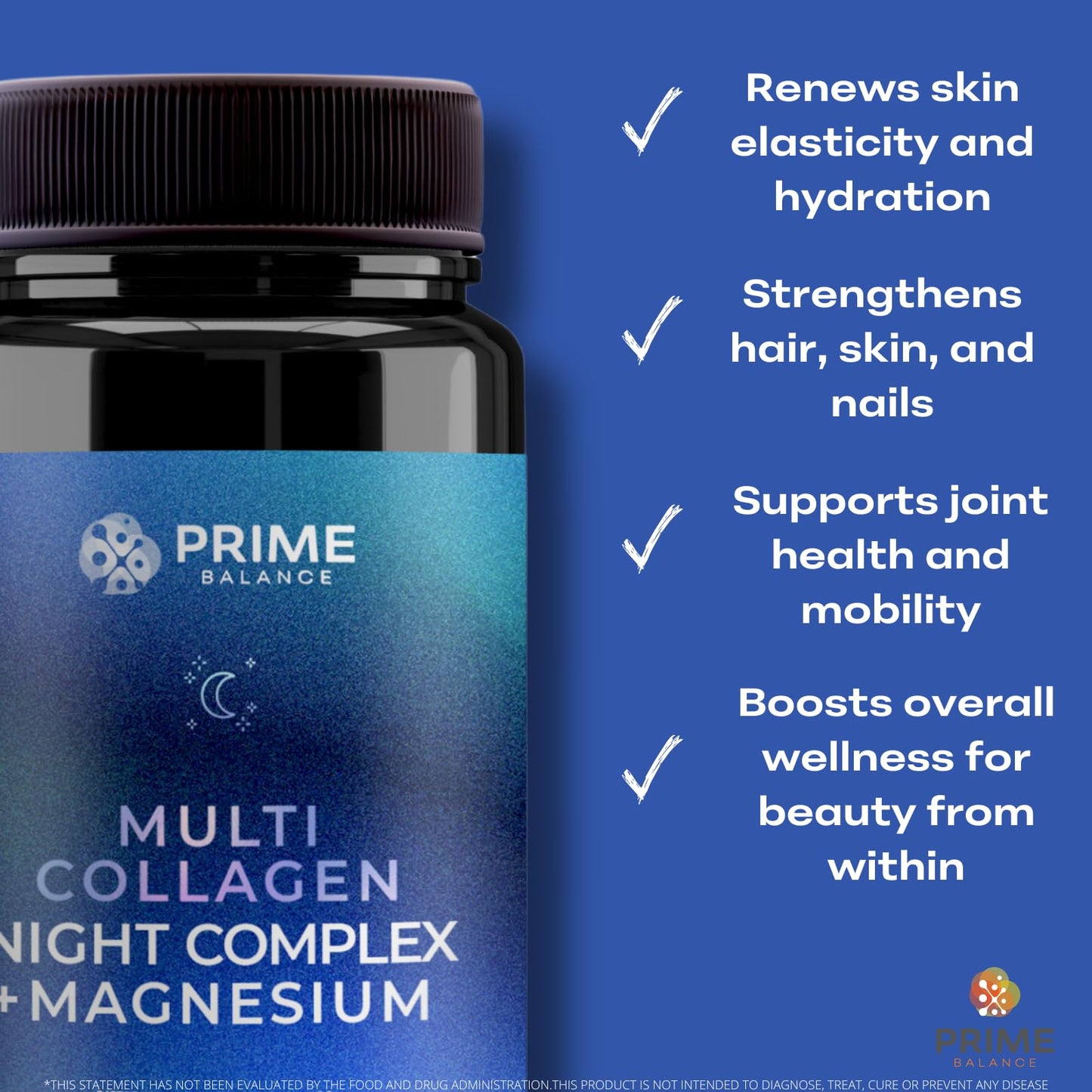 Prime Balance Hydrolyzed Multi-Collagen Night Complex Capsule 60 Count