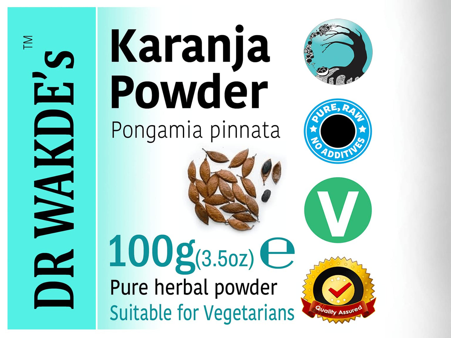DR WAKDE's Karanja Powder (Pongamia pinnata) Powder 3.53 oz