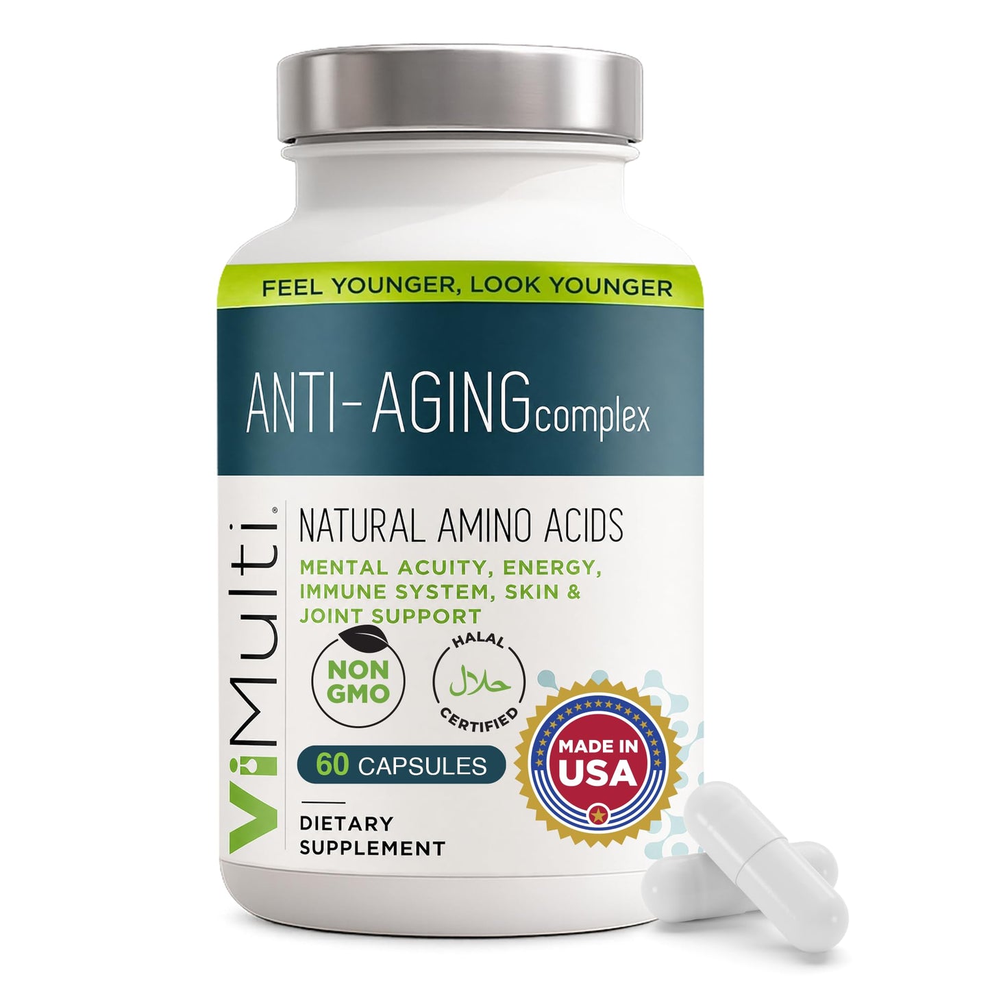 ViMulti Anti-Aging Complex Amino Acid Dietary Supplement Capsule 60 Count