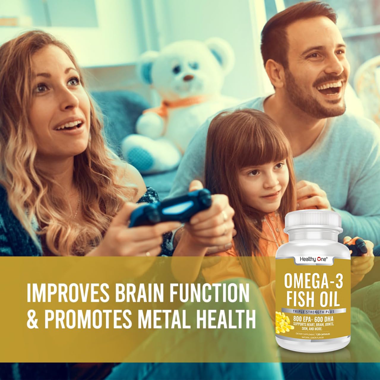 Healthy One Omega 3 Fish Oil 2000mg Softgels 120