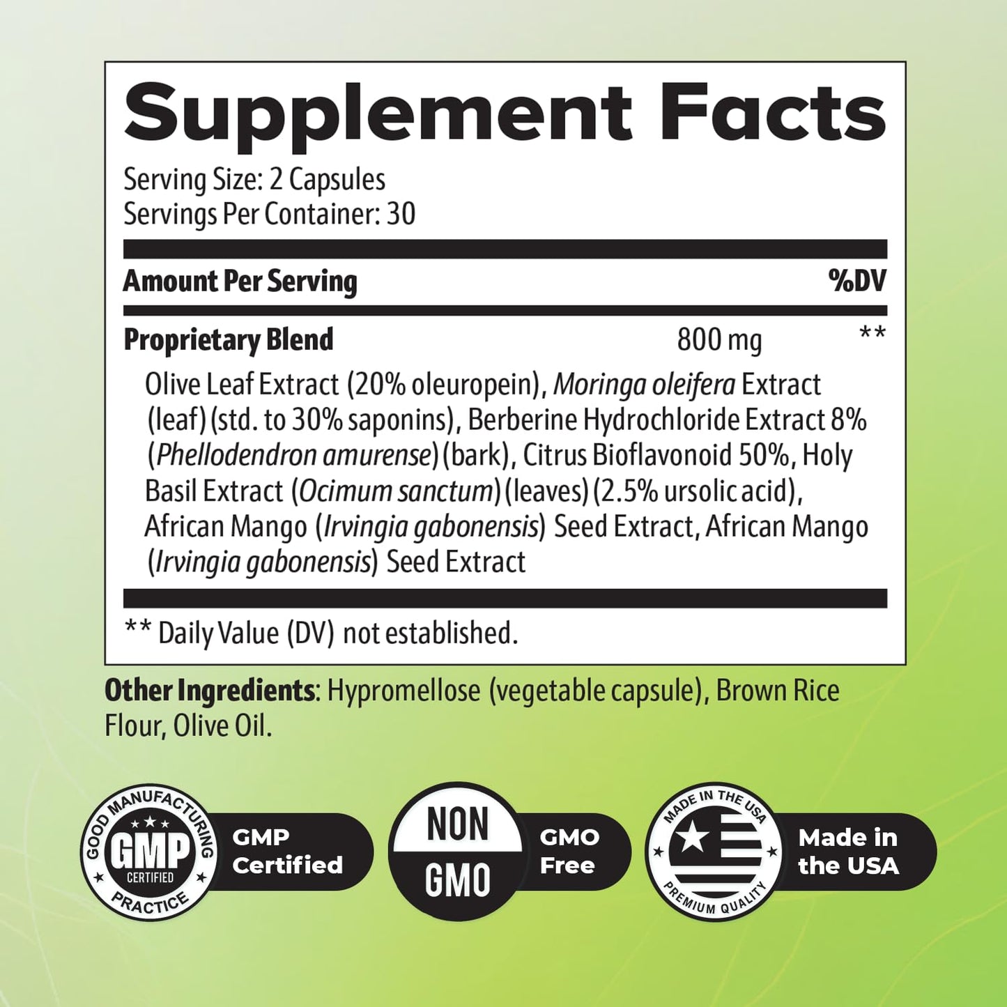 Orby BurnSlim Daily Botanical Supplement with Olive Leaf, Moringa & Holy Basil 360 Capsules