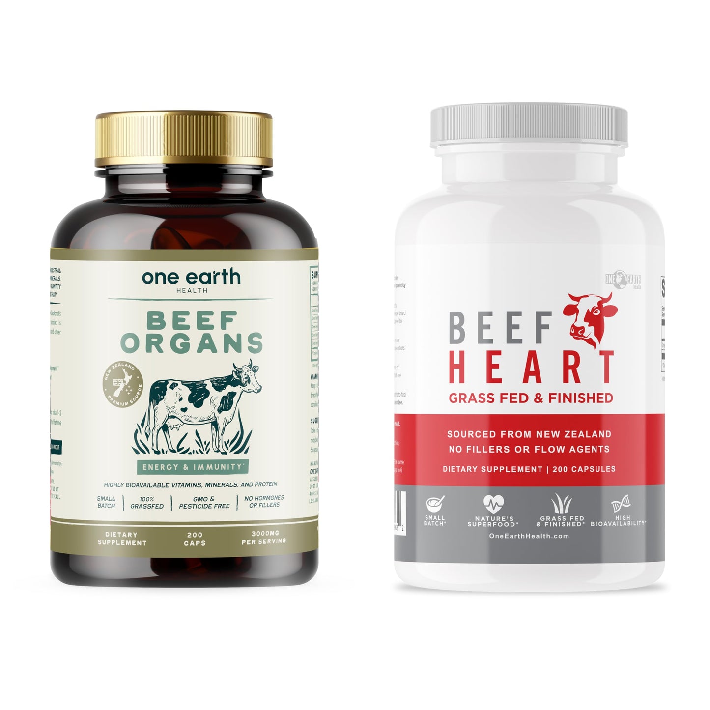 One Earth Health Beef Organs and Heart 120 Capsules