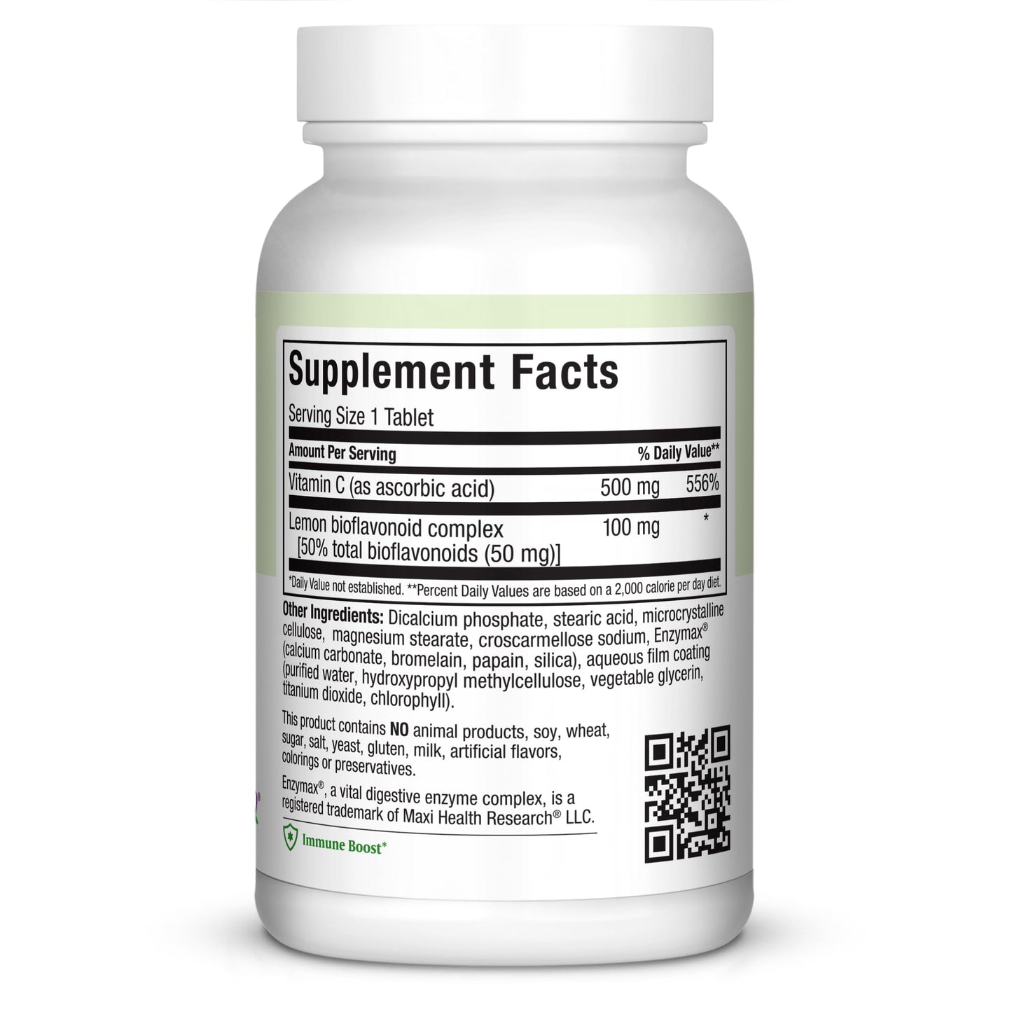 Maxi Health Maxi-C 500 Vitamin C Supplement Tablets, 100 Tablets