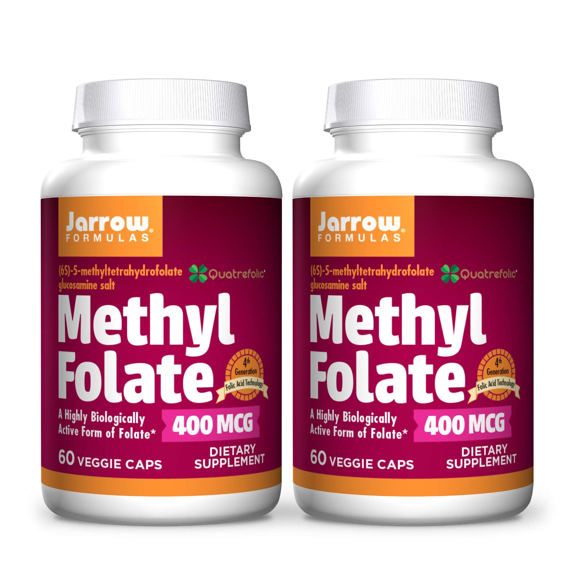 Jarrow Formulas Methyl Folate 400 mcg Capsules 120 Count