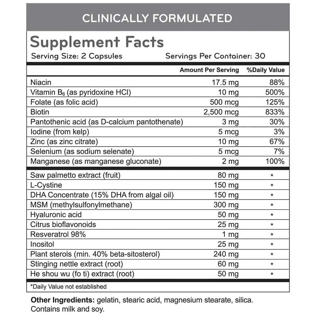 Hairmax Hair, Skin and Nails Dietary Supplement – Hair Loss and Hair Regrowth Treatment for Women and Men, Capsules, 2