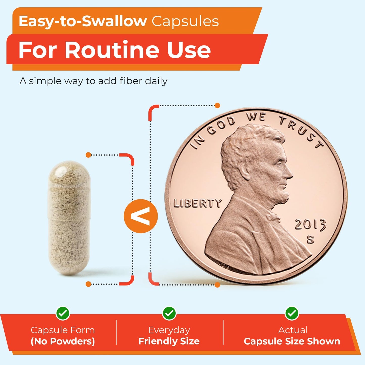 TIME-CAP LABS, INC. Psyllium Husk Fiber Capsules 400 Count