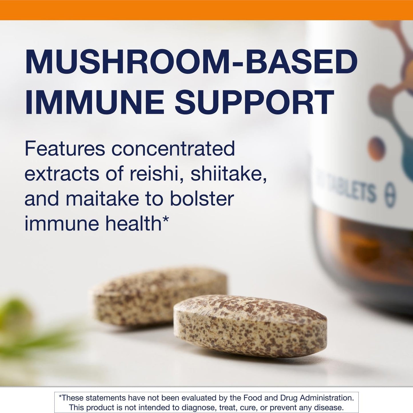 Metagenics Mycotaki Immune Support for System Under Occasional Stress with Reishi, Shiitake, Fu-Ling, Turkey Tail, Cordyceps, Oyster & Maitake - Adaptogenic Mushroom Blend Tablets, 90 Count