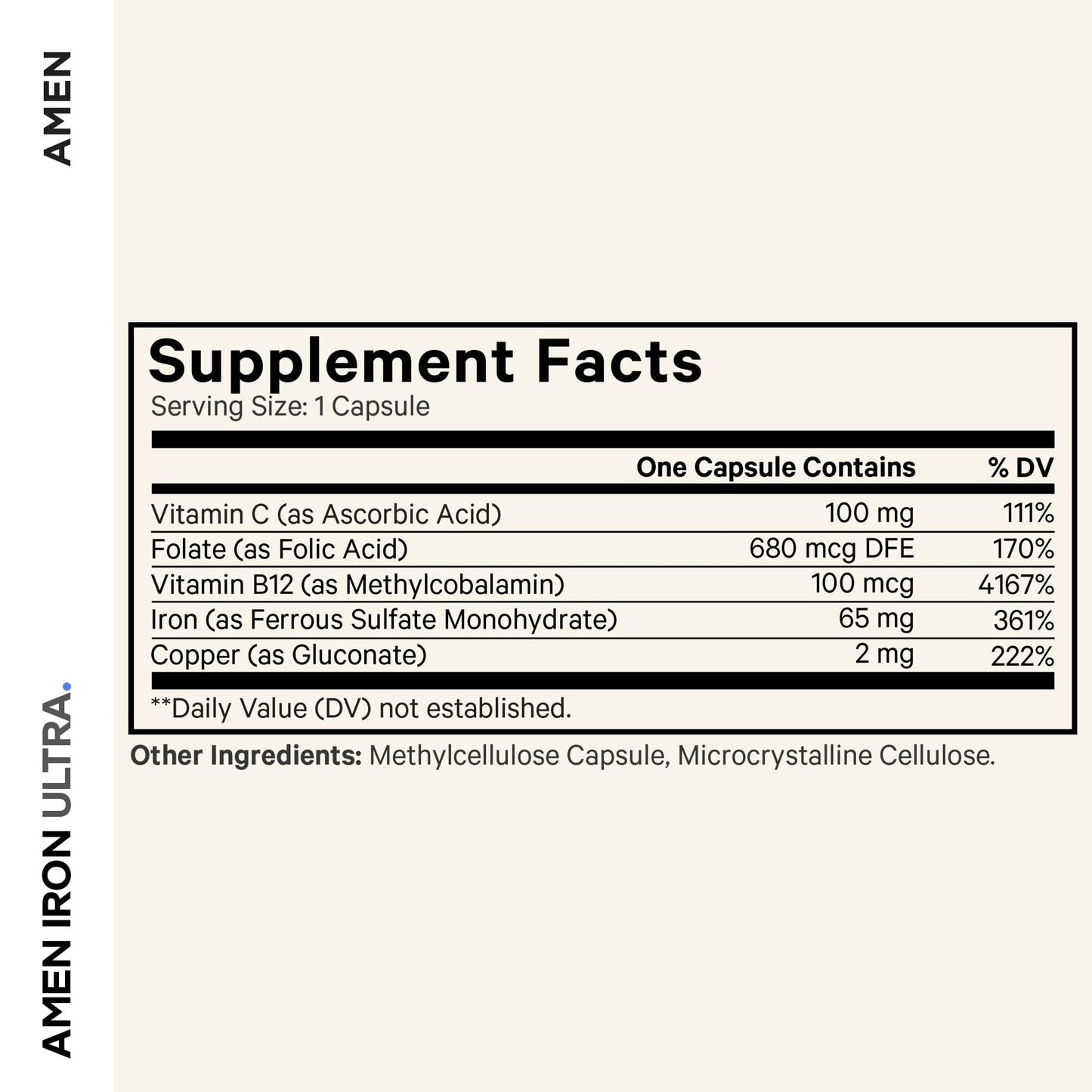 Amen Iron Ultra+ 60 Capsules
