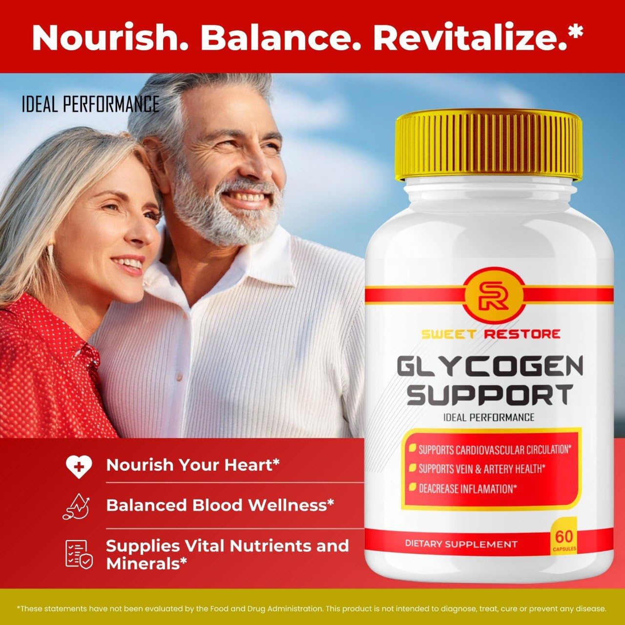 IDEAL PERFORMANCE Sweet Restore Capsules 180 Count