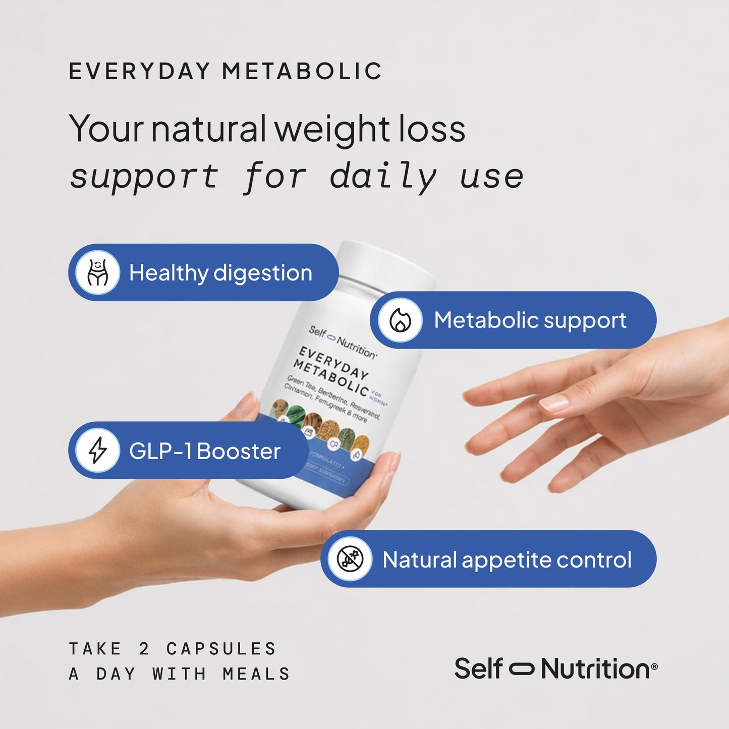 Self Nutrition GLP-1 Natural Supplement for Women 60 Capsules