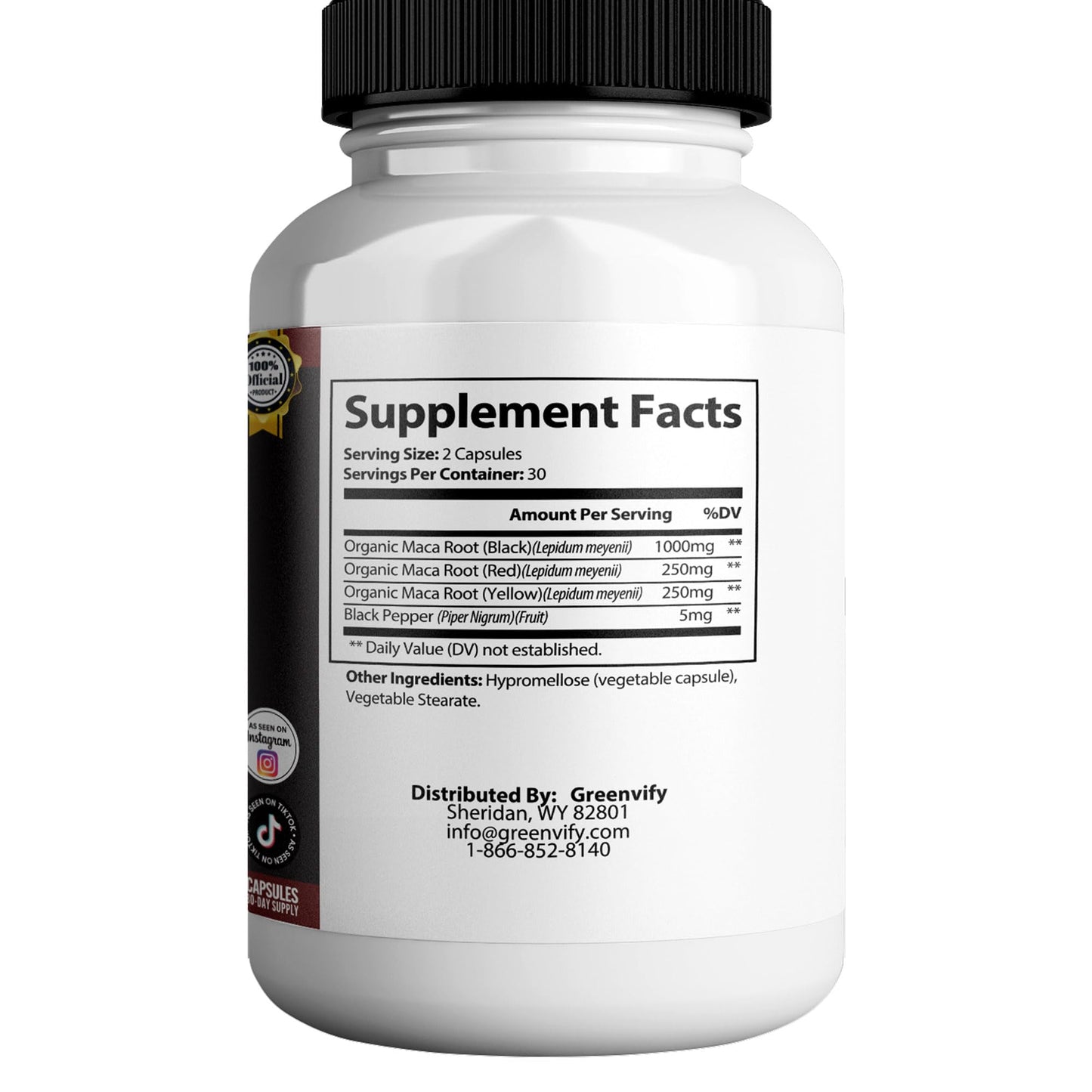 GREENVIFY Testo Dark Max Dietary Supplement, 60 Capsules