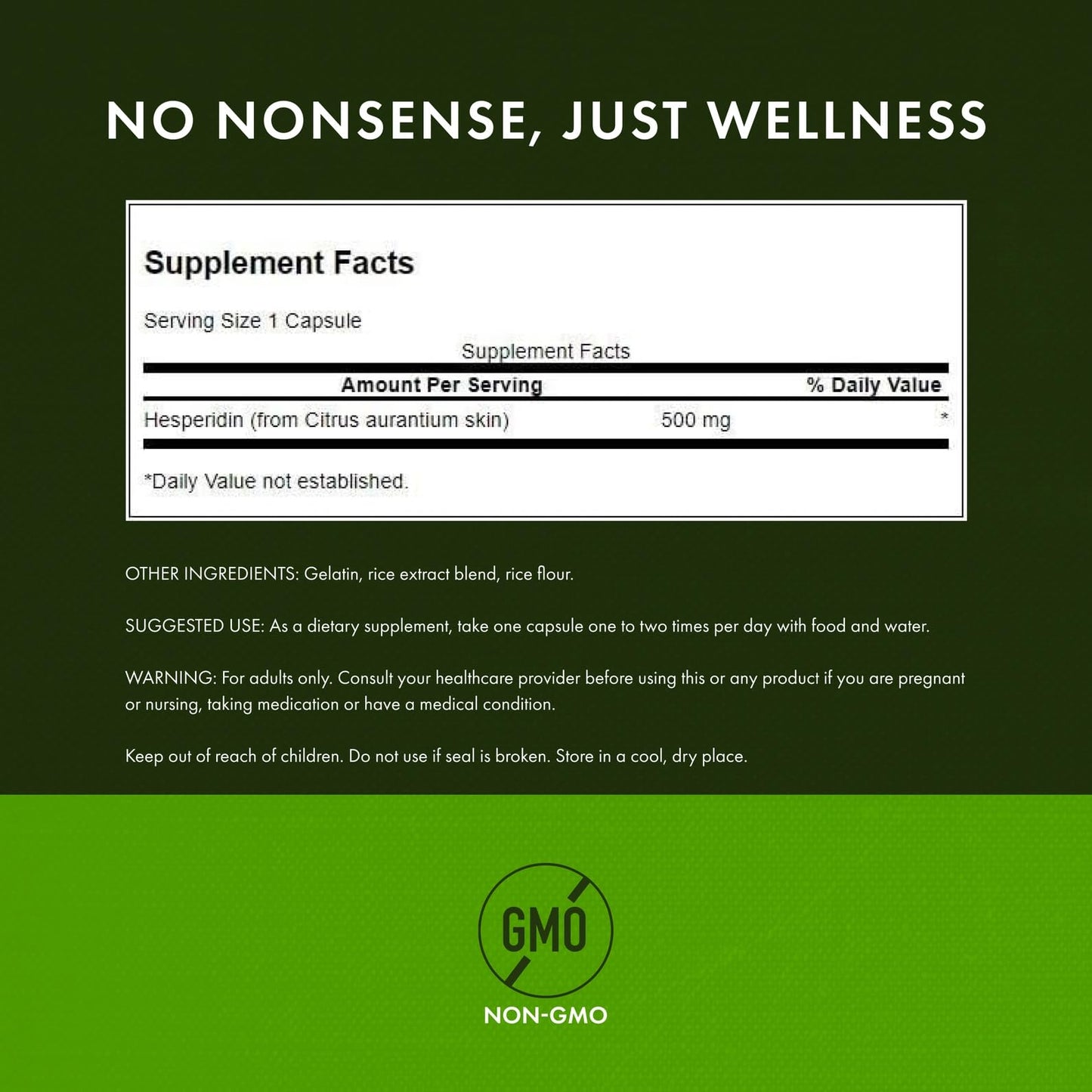 Swanson Hesperidin Citrus-Derived Capsules, 120