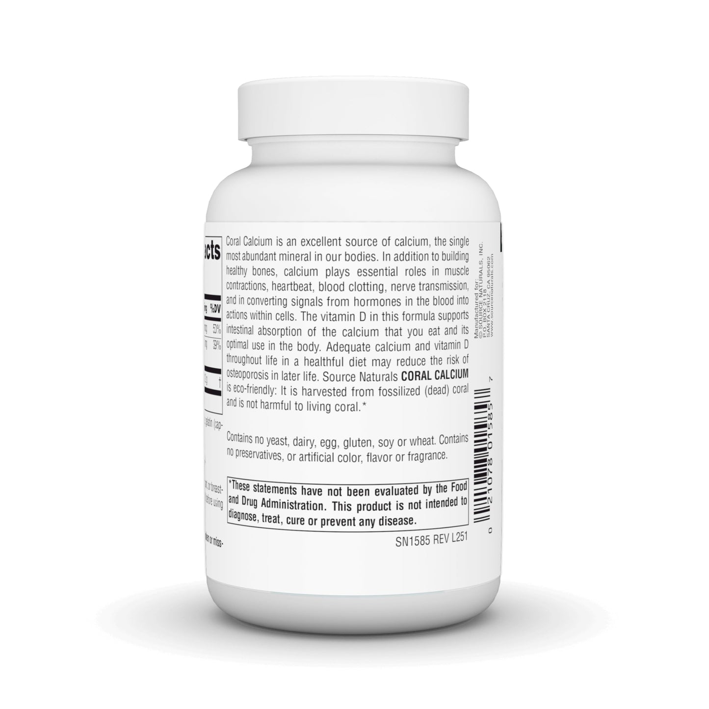 Source Naturals Coral Calcium 600mg Capsules, 120 Count