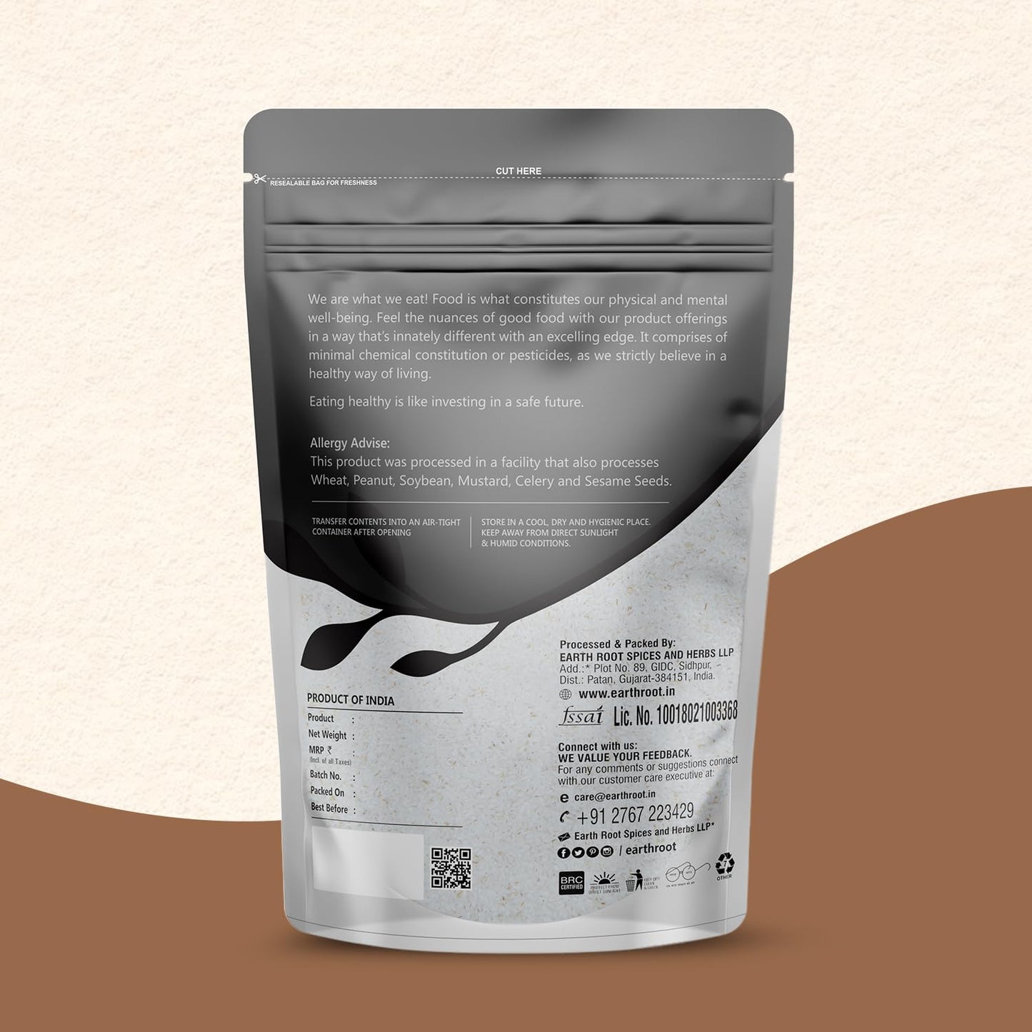 EARTHROOT Isabgol Psyllium Husk Powder, 14.1 Ounce