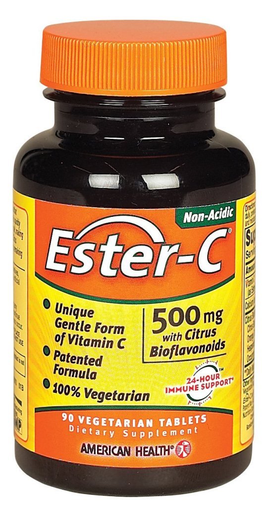 American Health Ester-C 500 with Citrus Bioflavonoids Vegetarian Tablets, 90 Count