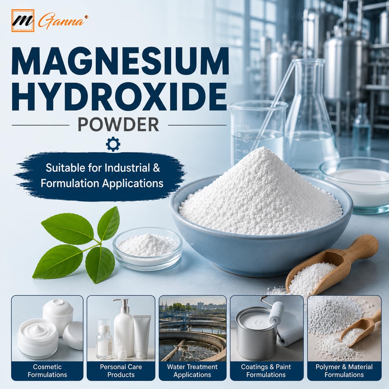 mGanna Magnesium Hydroxide Powder 16 Ounce