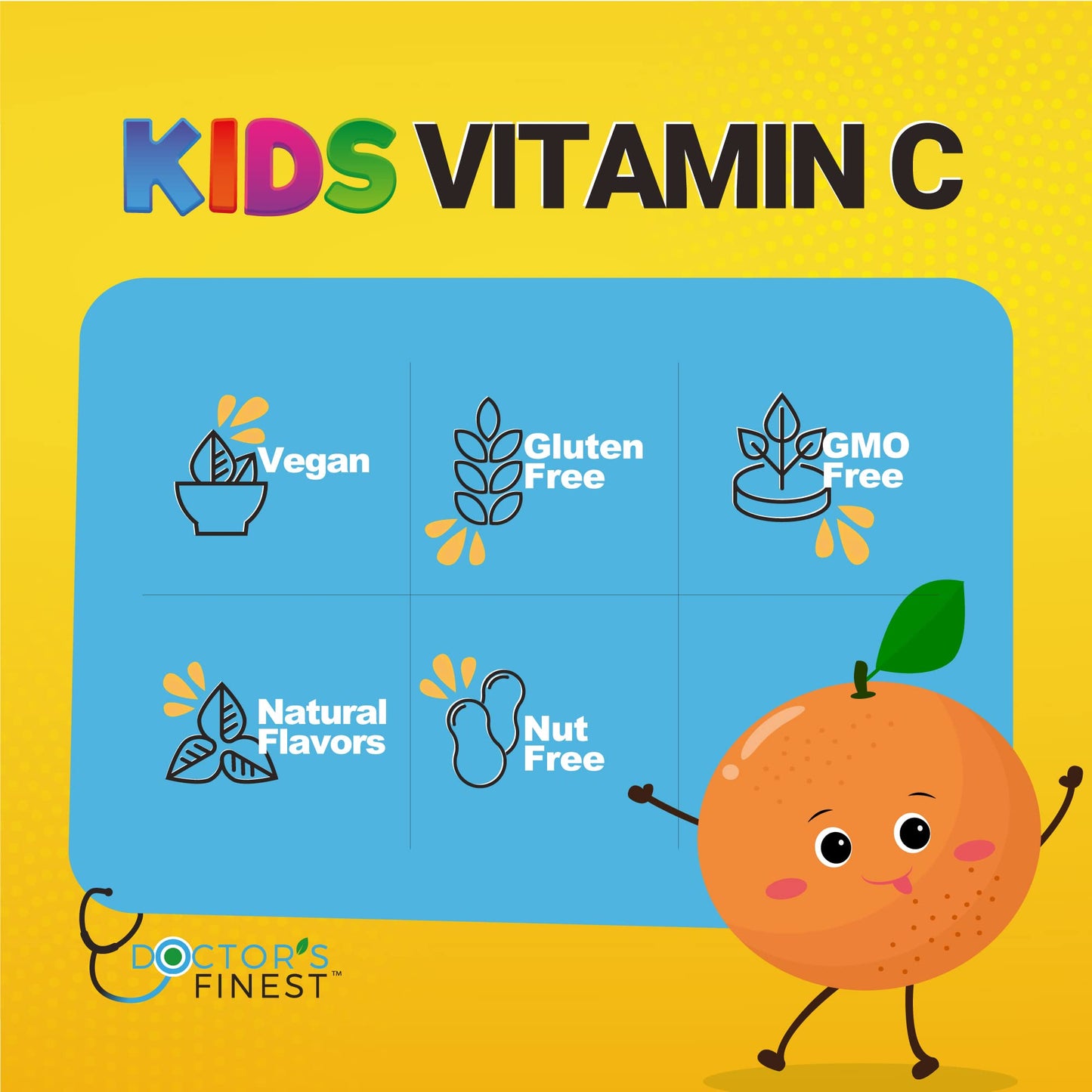 Doctors Orders Vitamin C Gummies for Kids - 250 mg Vitamin C, Gummy, 120 Count