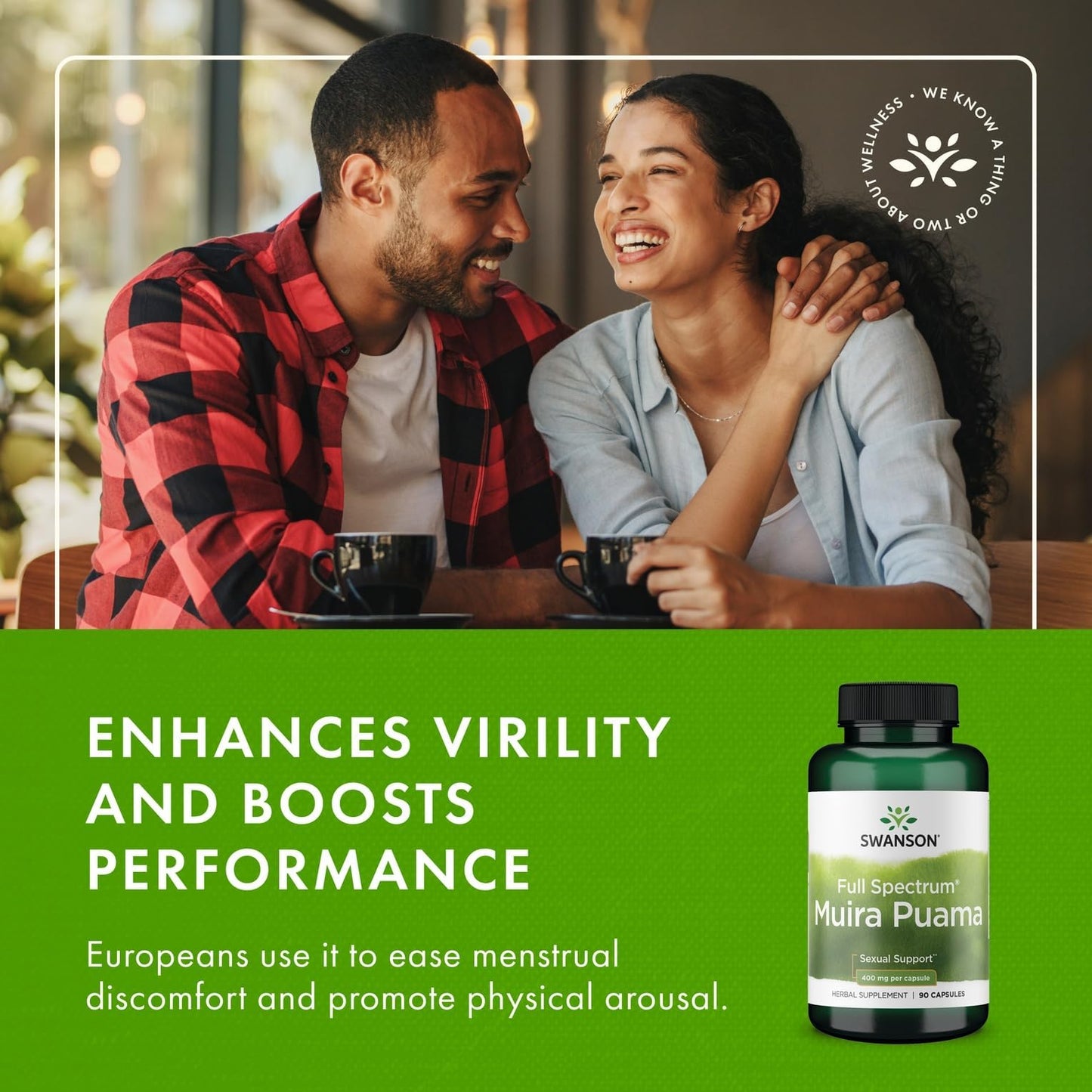 Swanson Muira Puama Root Sexual Health Virility Libido Boost Support Men's Women's Supplement 400 mg Capsules 3 Pack