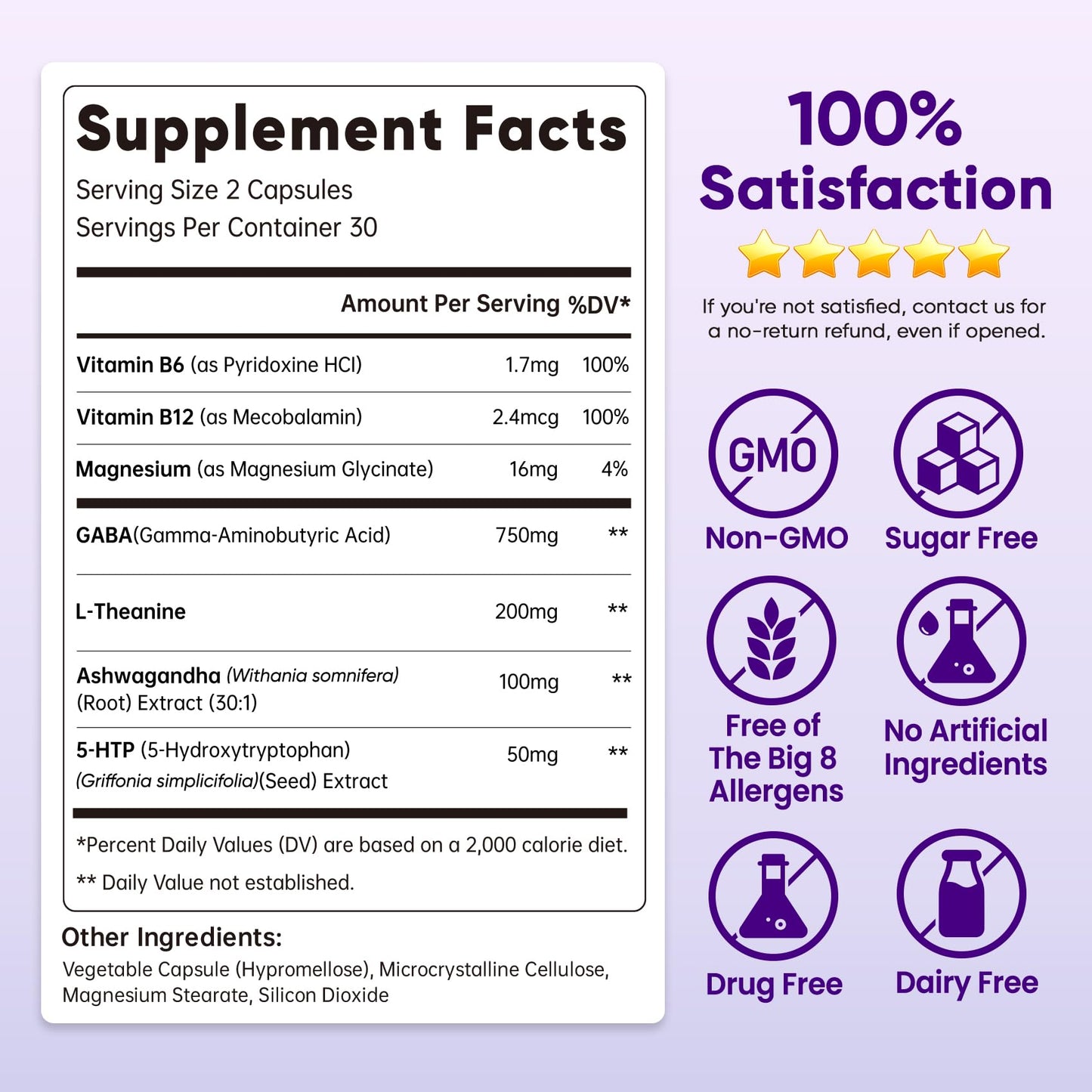 Fidus GABA L-Theanine Ashwagandha 1050mg Sleep Aid Capsule, 60 Count