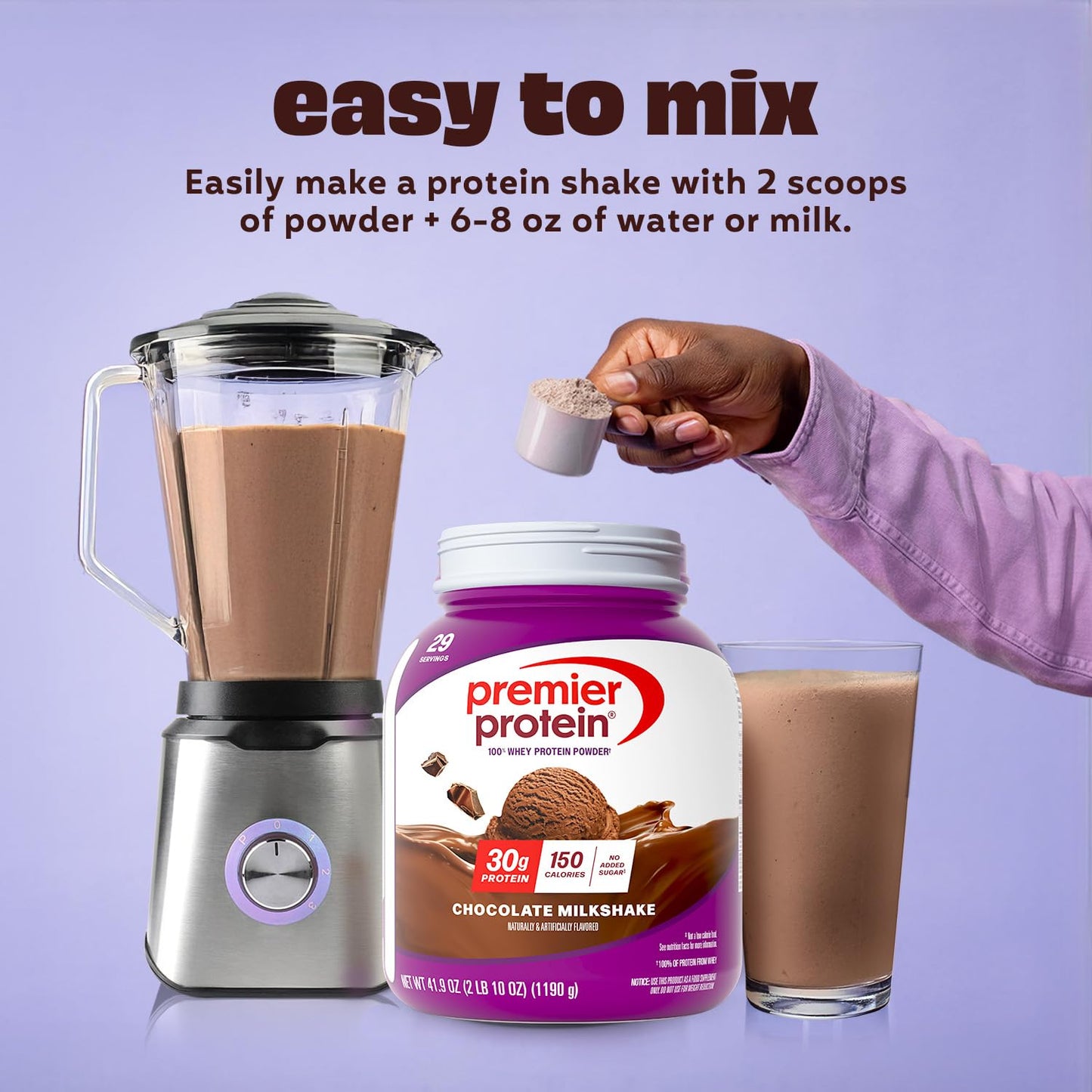 Premier Protein 30g High Protein Powder, 100% Whey, Chocolate 41.9 oz