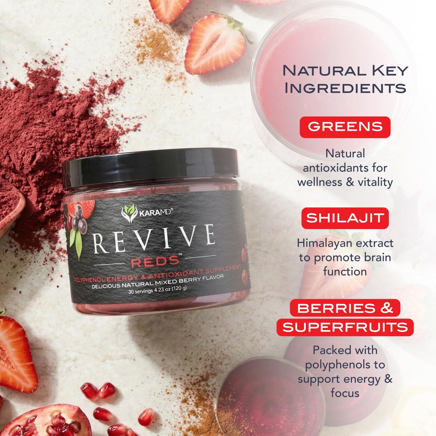 KaraMD Revive Reds Powder 4.23 Ounce
