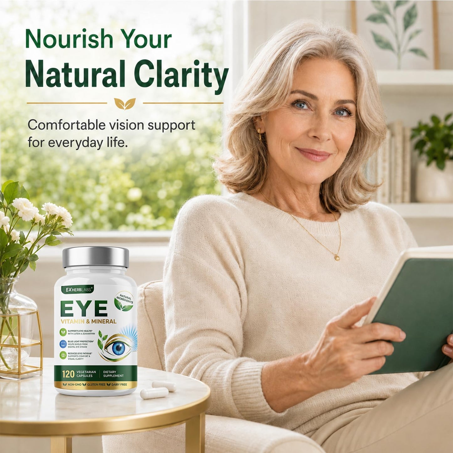 EXHERBLABS Lutein and Zeaxanthin Supplements Capsule 120