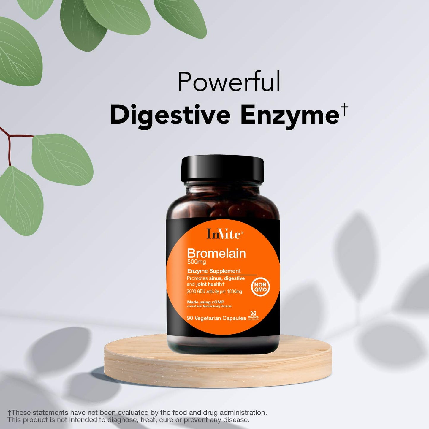 Invite Health Bromelain Capsules 90