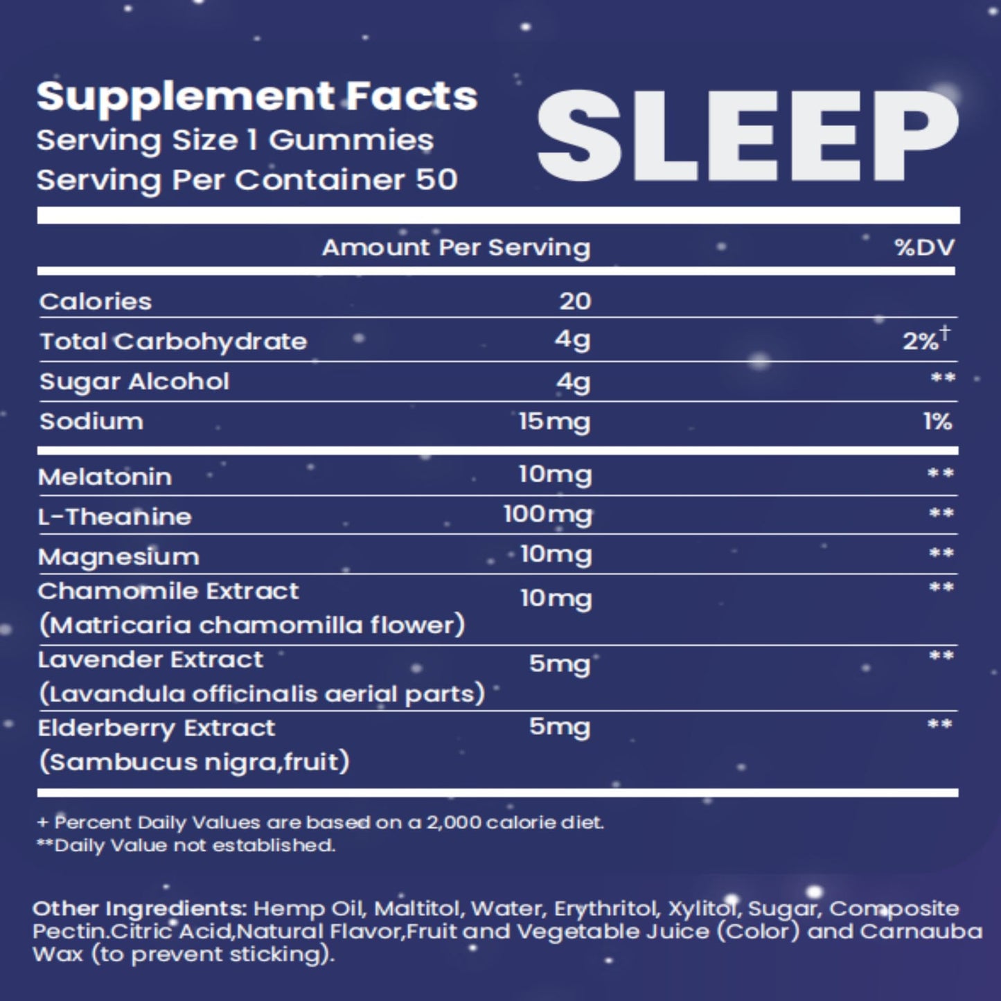 HOOLOO Sleep Gummies with 10mg Melatonin Gummy, 50 Count