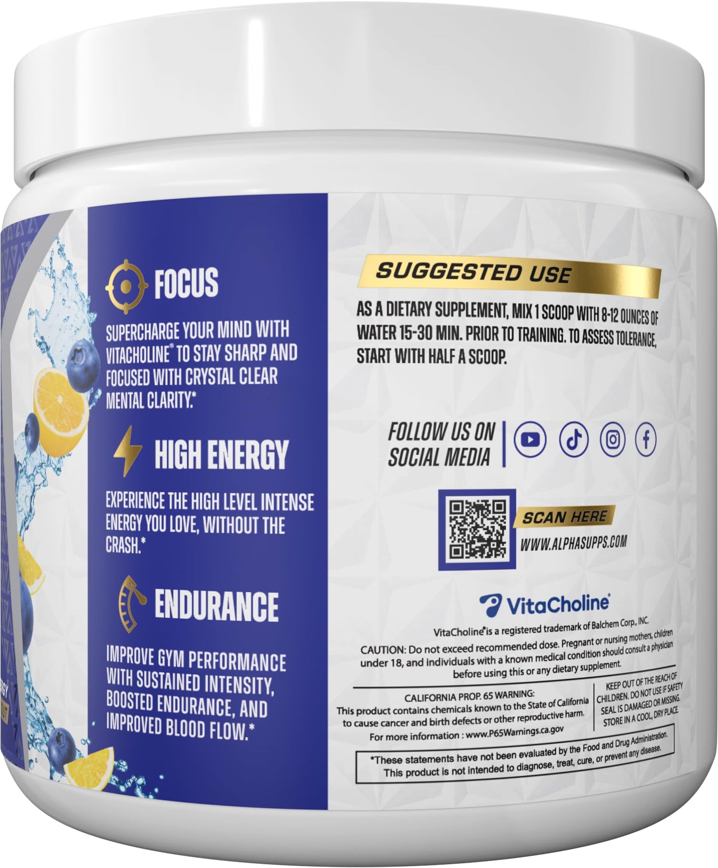Alpha Supps Pre-Workout Powder 10.6 Ounce