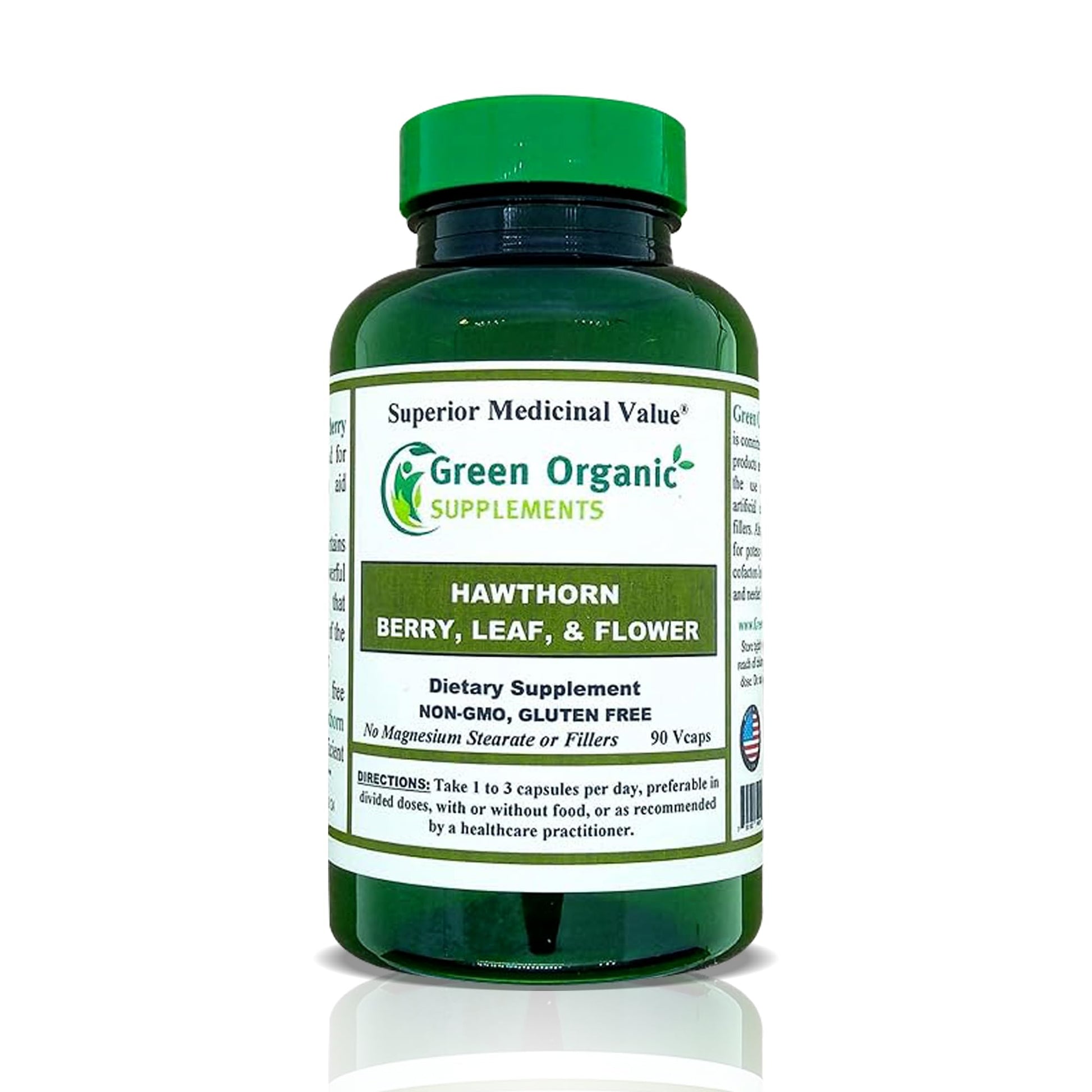 Green Organic Supplements Hawthorn Berry Capsules 90 Capsules