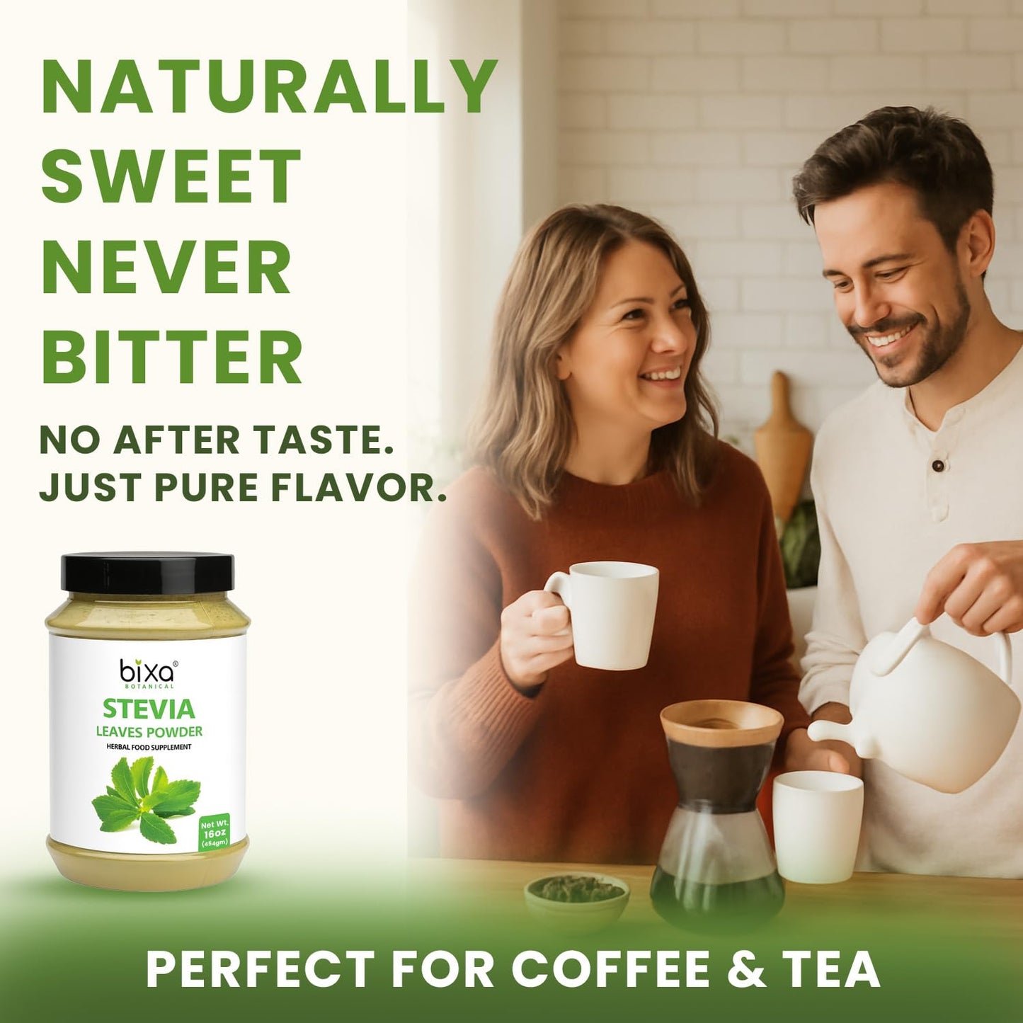 bixa BOTANICAL Stevia Leaf Powder, 16 Ounces