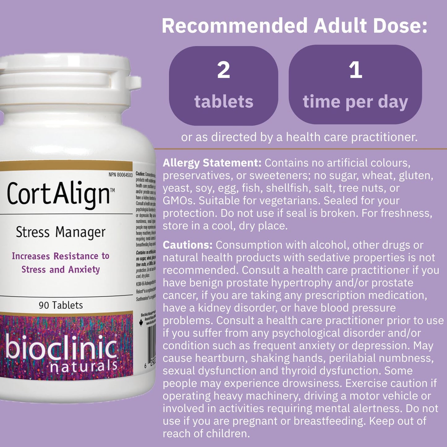 Bioclinic Naturals CortAlign 90 Tablets