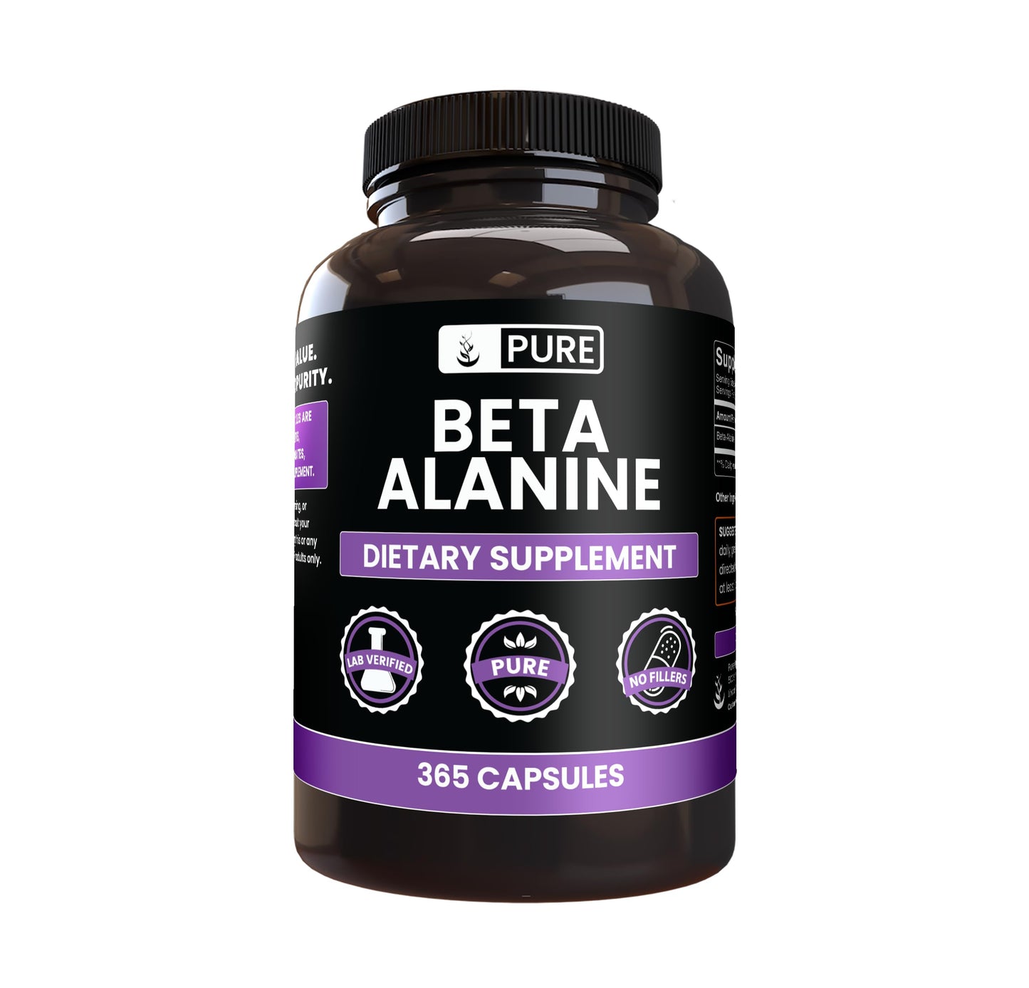 Pure Original Ingredients Beta Alanine Capsules, 365 Capsules