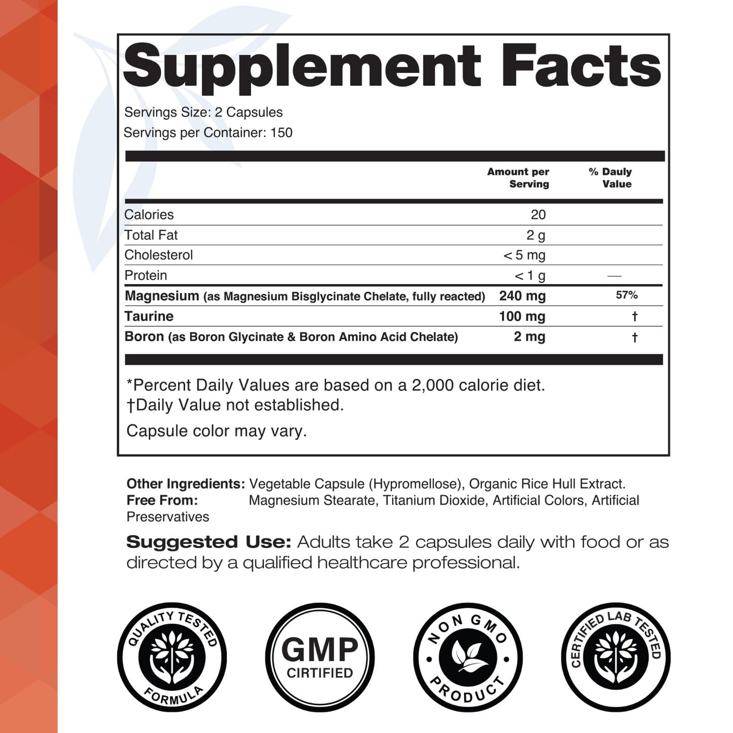 Presca Magnesium Glycinate Elite 342mg High Absorption Supplement Capsule 300