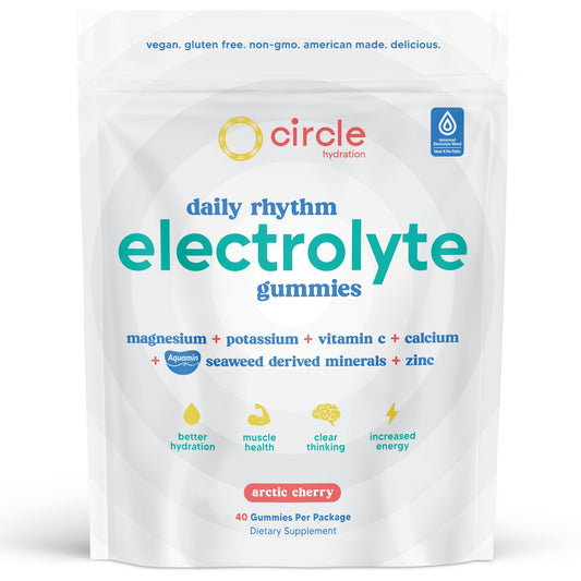 Circle Organics Daily Rhythm Electrolyte Gummies 40 Count