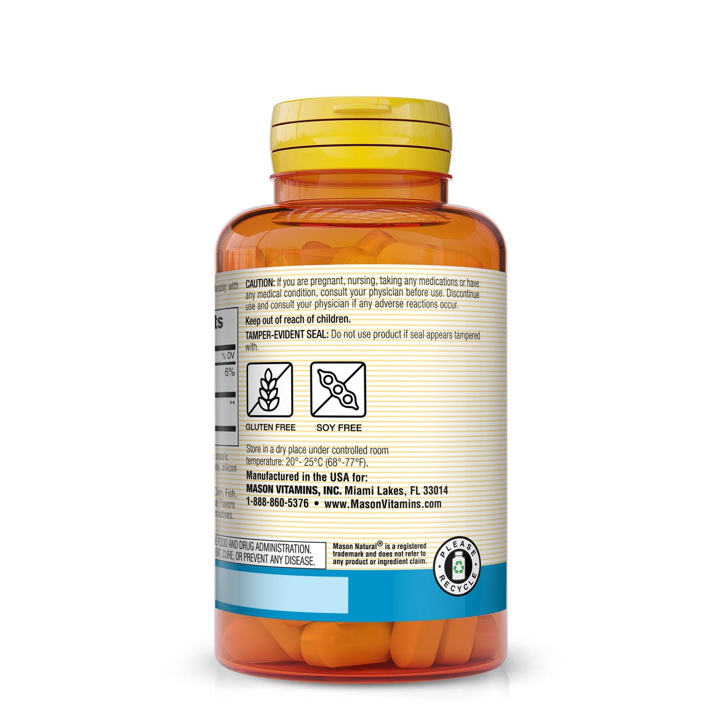 Mason Natural L-Lysine 500 mg with Calcium, 100 Tablets