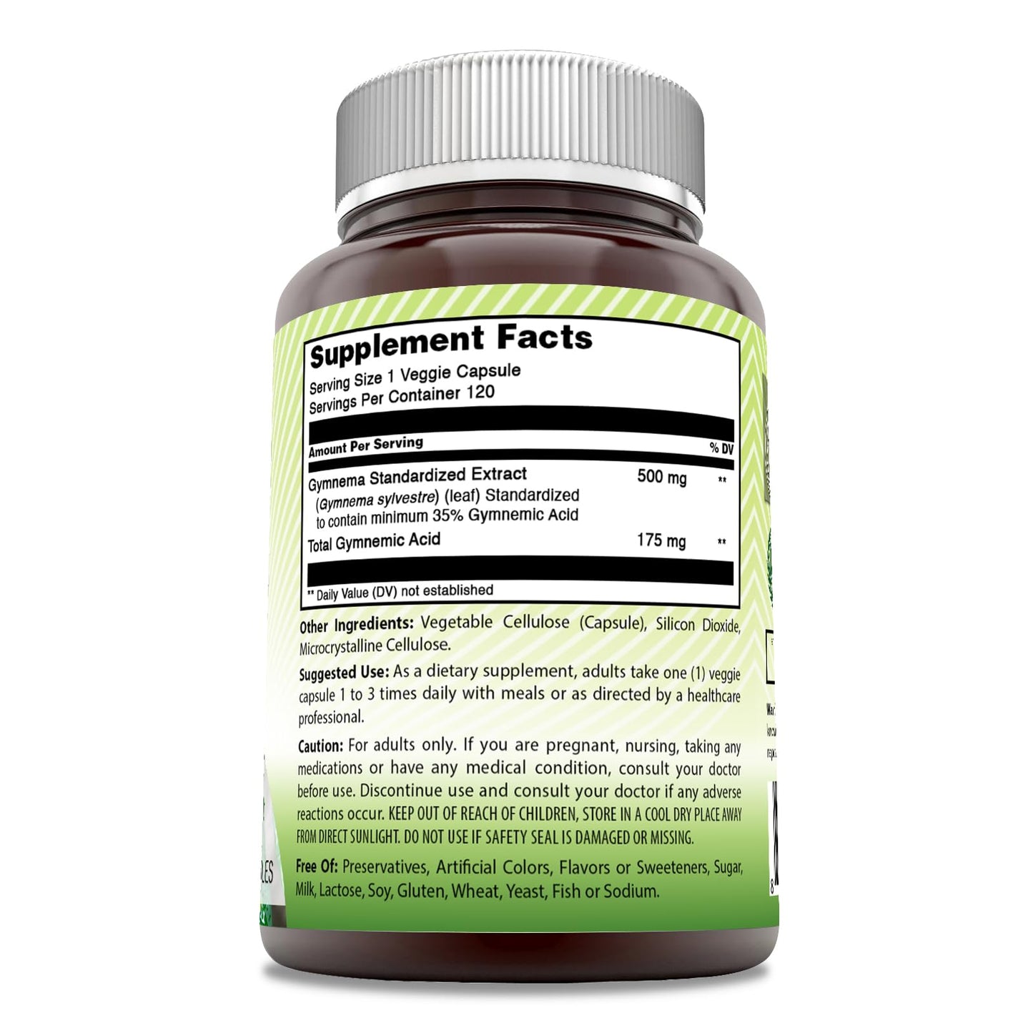 Amazing India Gymnema 500 Mg Veggie Capsule, 120 Count