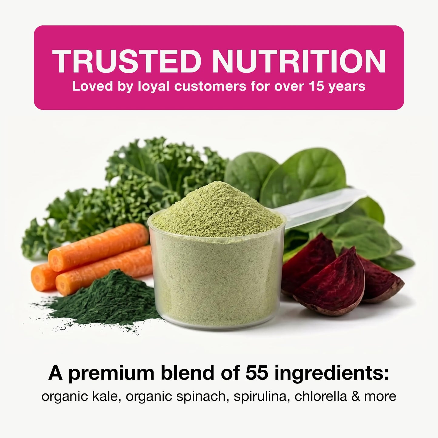 Biopharma Scientific NanoGreens Superfood Greens Powder, 12.7 Ounce