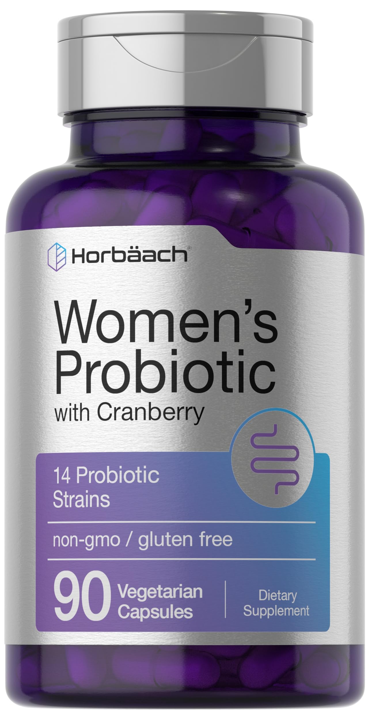 Horbäach Probiotic for Women with Cranberry Capsules, 90 Count