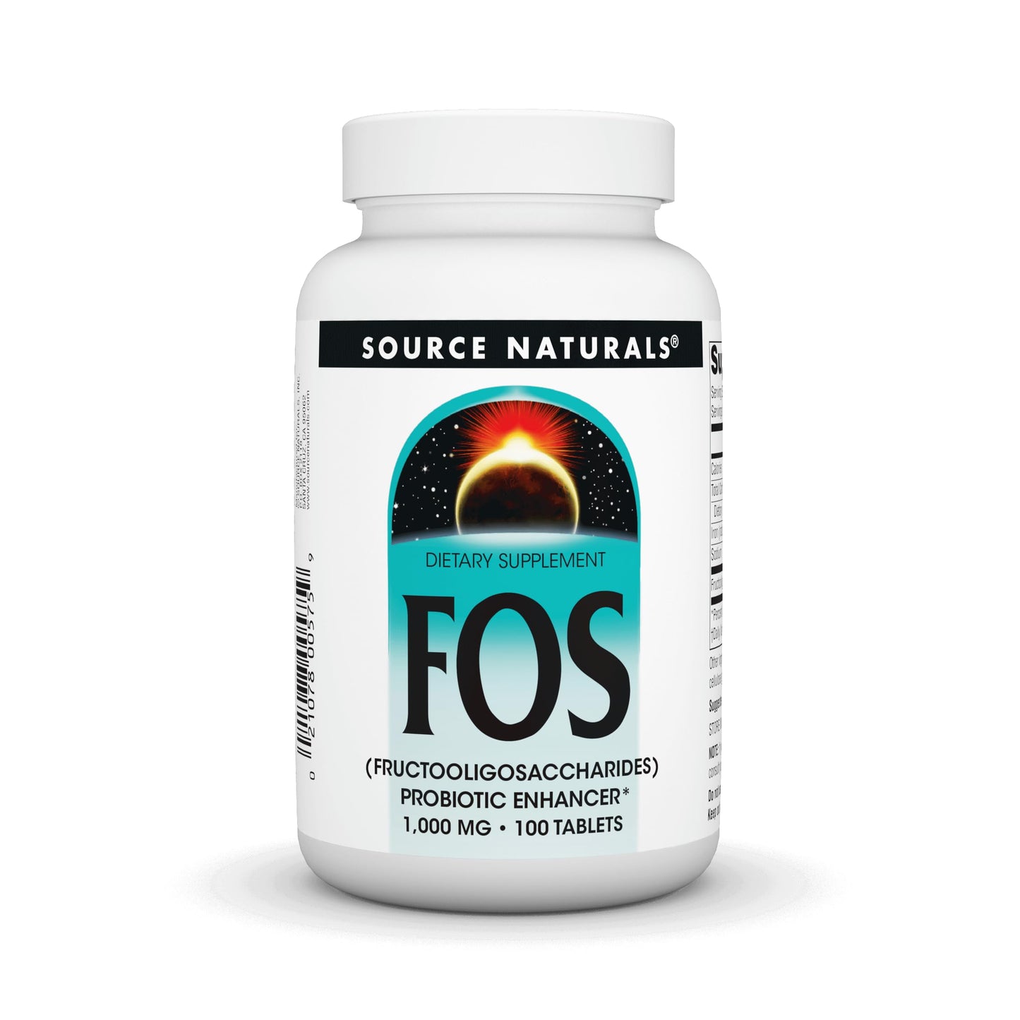 Source Naturals FOS 1000 mg Fructooligosaccharides Probiotic Enhancer 100 Softgels