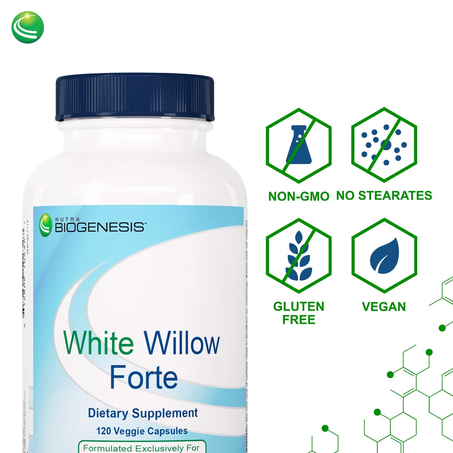 Nutra BioGenesis White Willow Forte Capsules 120
