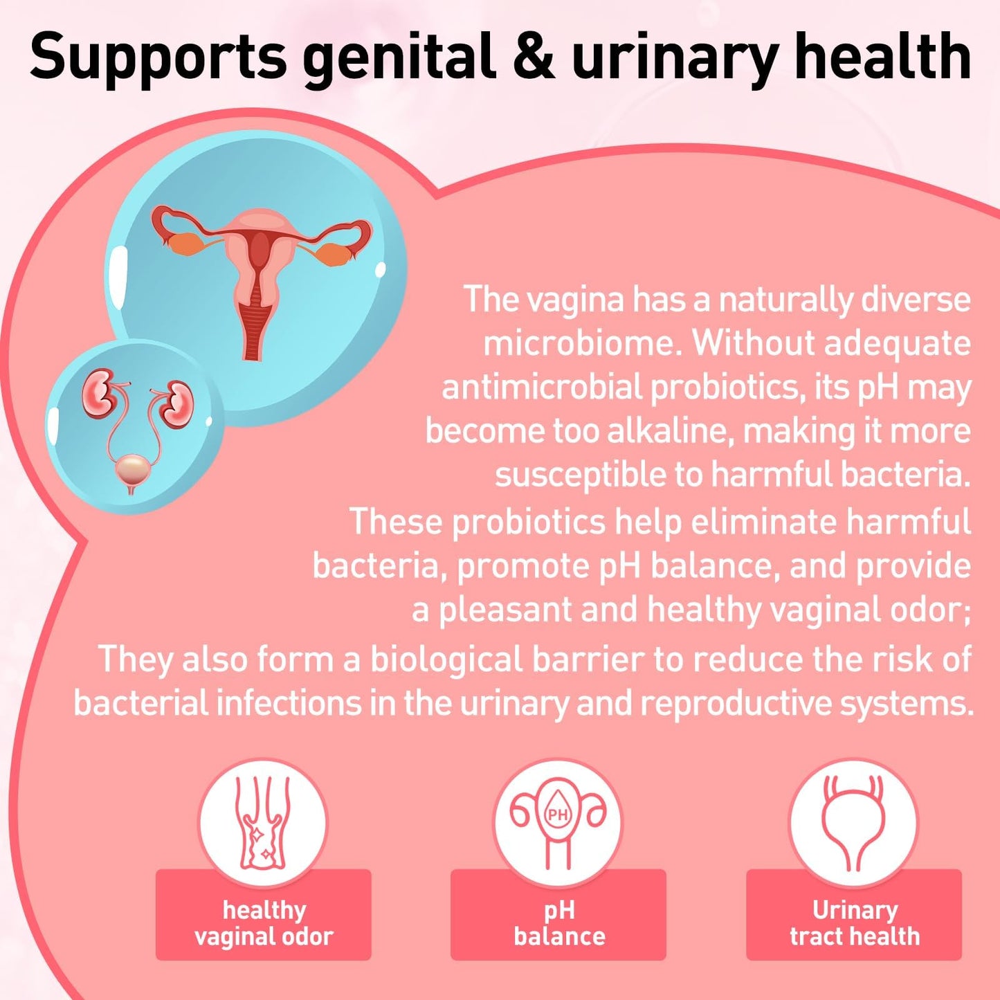 XKQ Vaginal Probiotic for Women with Prebiotics & Lactobacillus Capsule, 60 Capsules