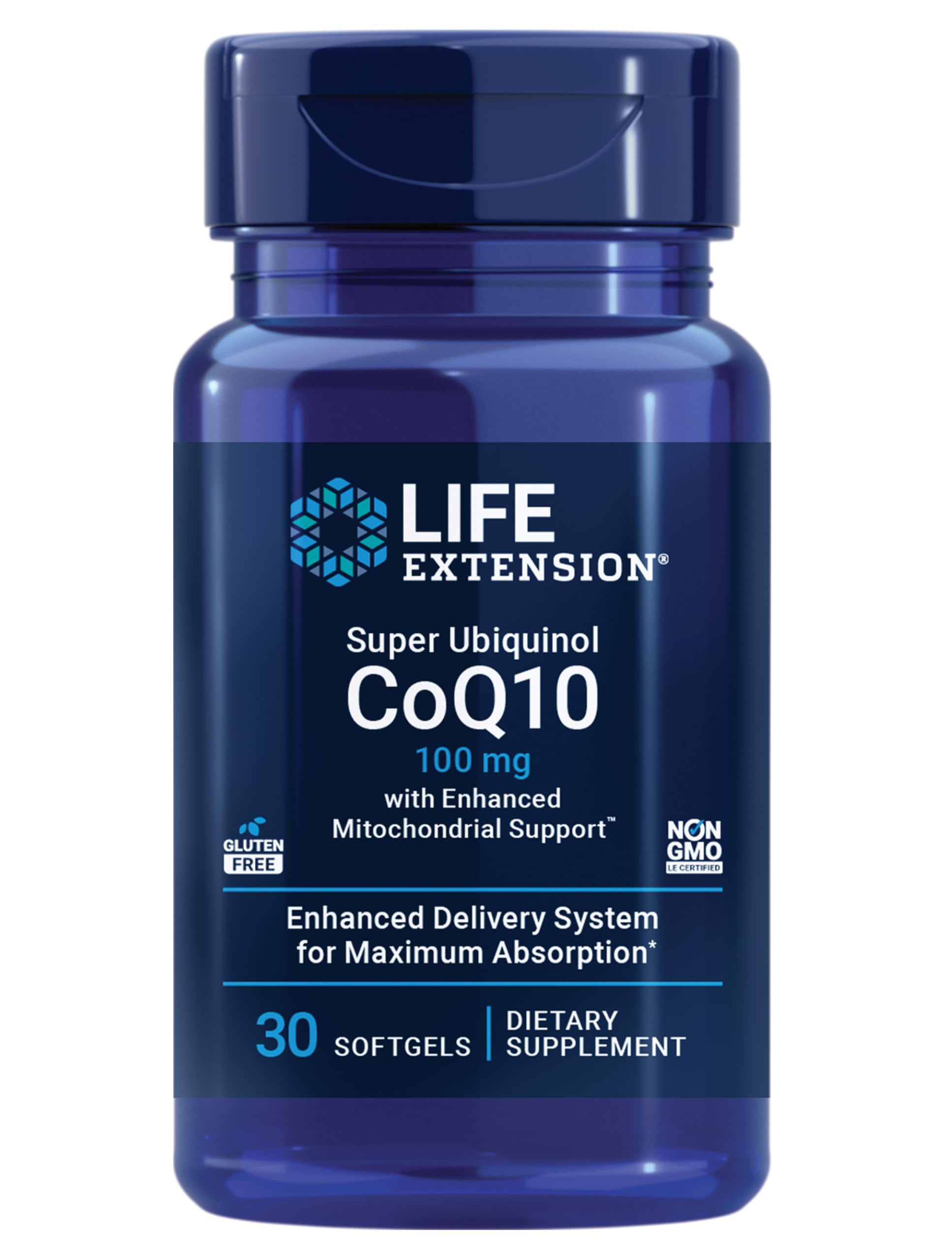 Life Extension Super Ubiquinol CoQ10 with Enhanced Mitochondrial Support Softgels, 30 Count