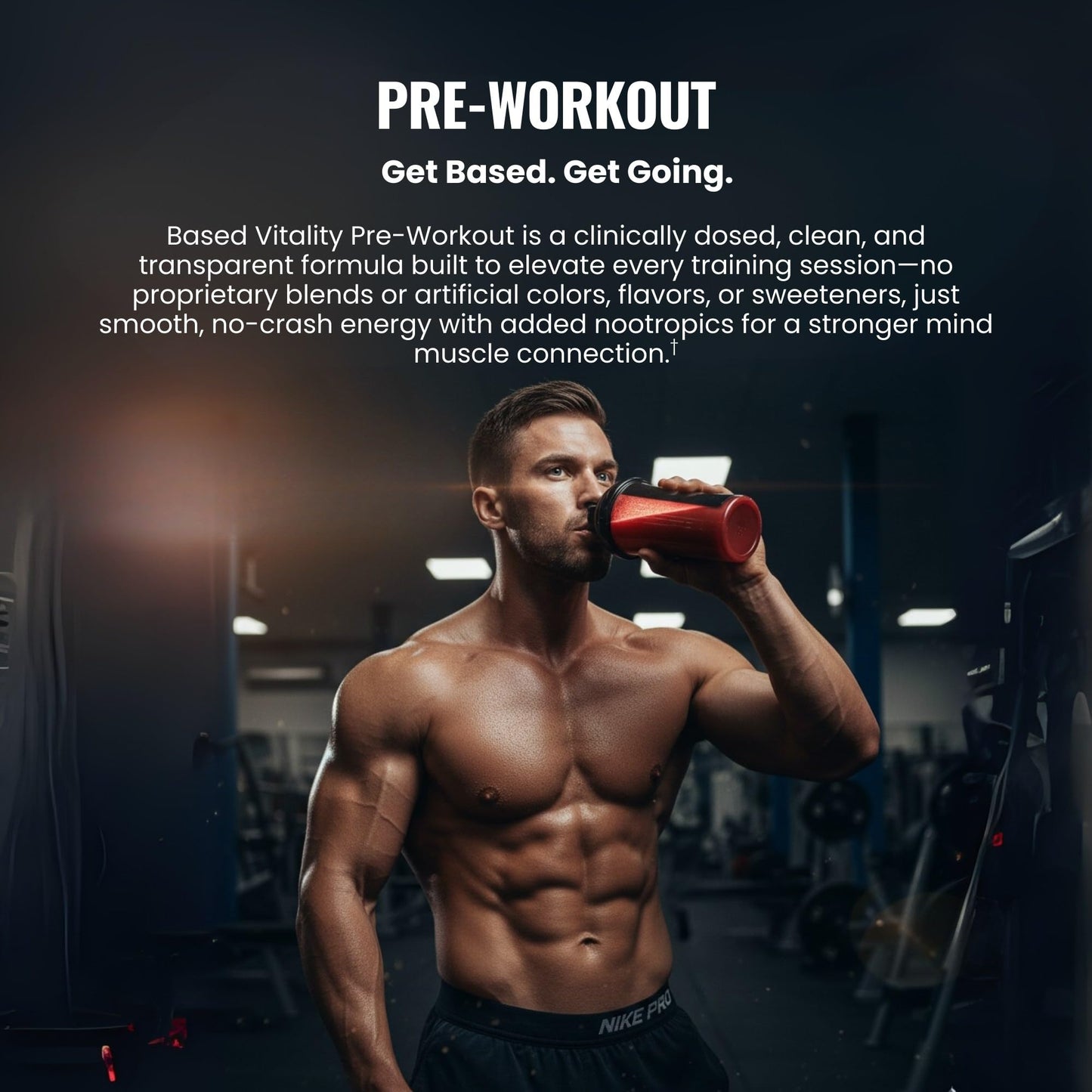 Based Vitality Pre-Workout Strawberry Lemonade Powder 16.24