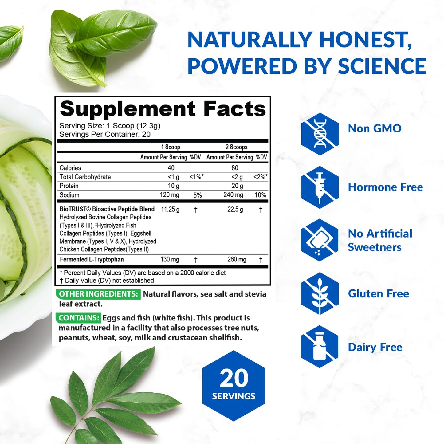 BioTrust Ageless Multi Collagen Peptides Powder Vanilla, 20 Servings