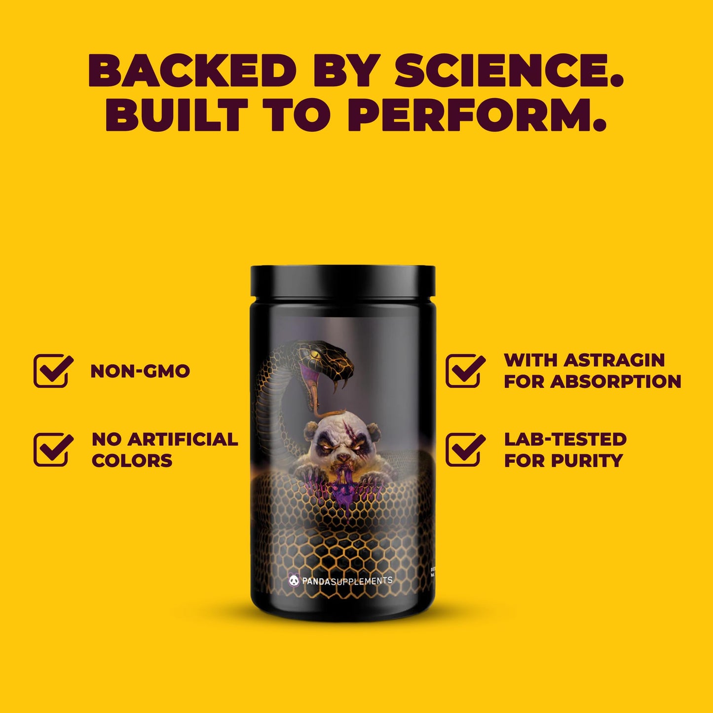 Underground Bio Labs Panda Supps Pandamic Pre-Workout Powder, 40 Scoops
