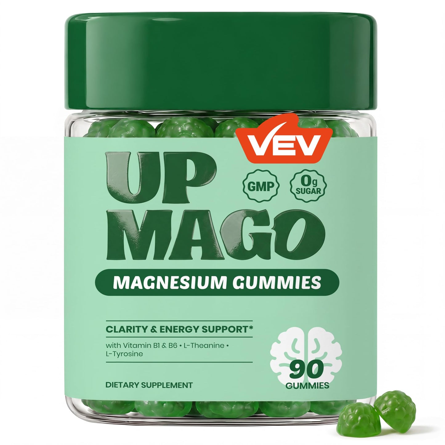 VEV UPMAGO Calm Magnesium Gummies, 90 Count
