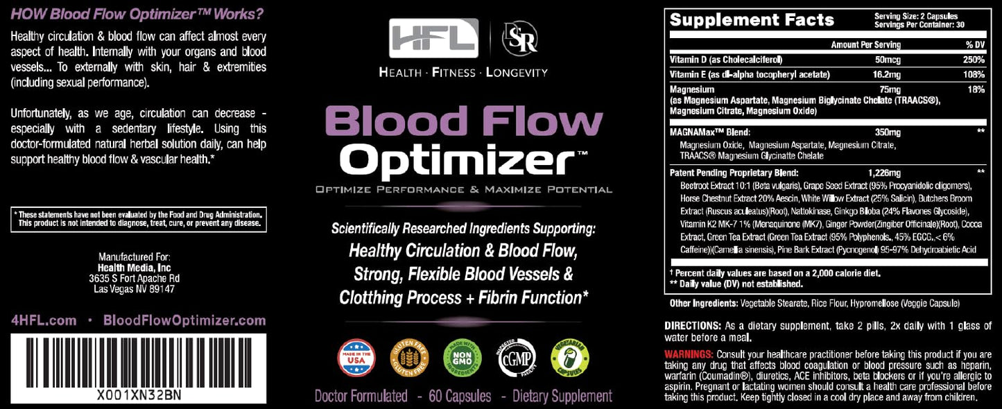 HFL Blood Flow Optimizer Capsule, 60 Count